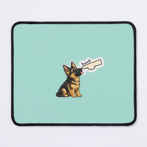 Item preview,  BOOP - German shepherd getting a tap on the nose -STICKER designed and sold by CROFTARTS.