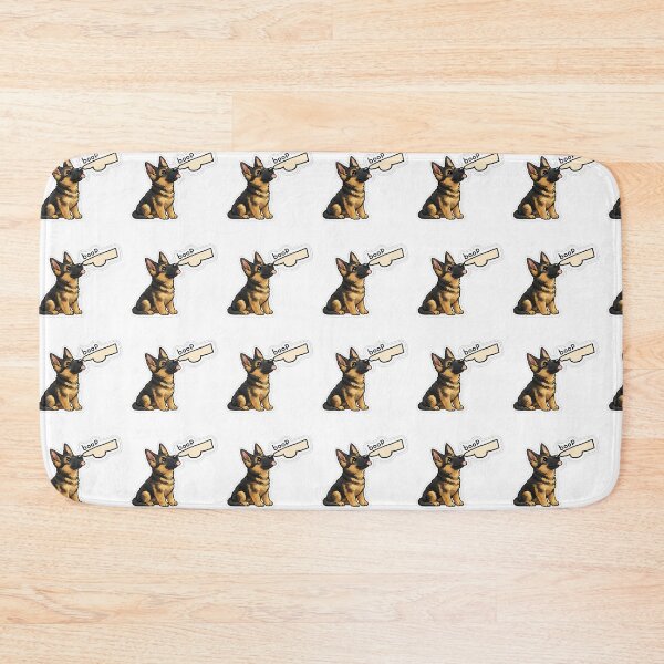 Item preview,  BOOP - German shepherd getting a tap on the nose -STICKER designed and sold by CROFTARTS.