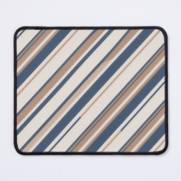 Item preview, Modern Navy Blue and Tan Diagonal Stripe Geometric Pattern designed and sold by A1DesignMinimal.