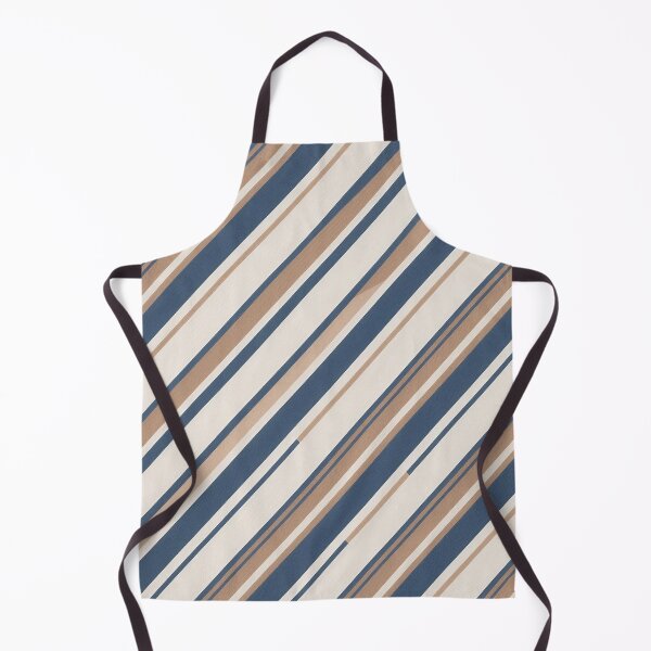 Item preview, Modern Navy Blue and Tan Diagonal Stripe Geometric Pattern designed and sold by A1DesignMinimal.