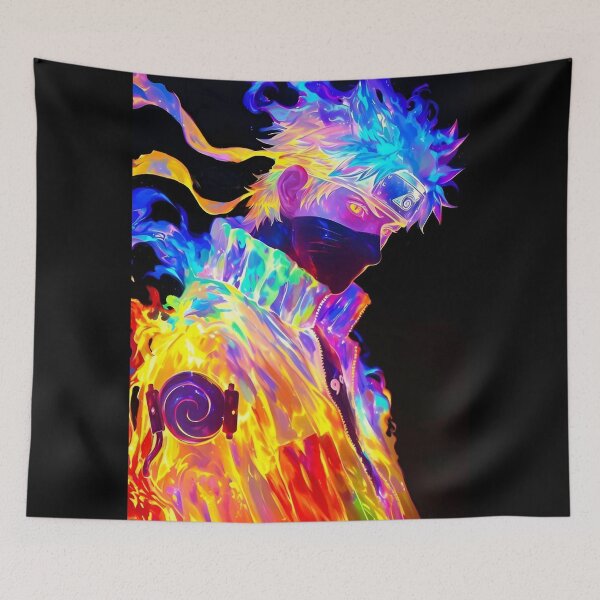 Item preview, Neon Ninja Flame Aura – Cyber Anime Warrior Glow Streetwear Art designed and sold by Dyan4.