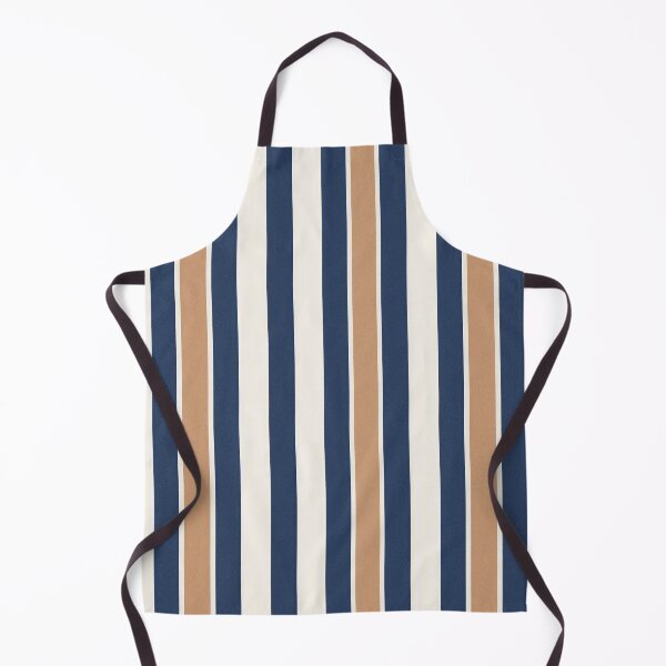 Item preview, Classic Navy Blue, Tan and Cream Vertical Stripe Pattern designed and sold by A1DesignMinimal.