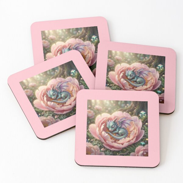 Item preview, ​Dreamy Dragon in a Peony. designed and sold by JoyNest = "The nest of joy".