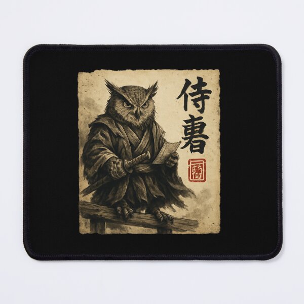 Item preview, Samurai Owl Scroll Warrior designed and sold by SiarheiYur.