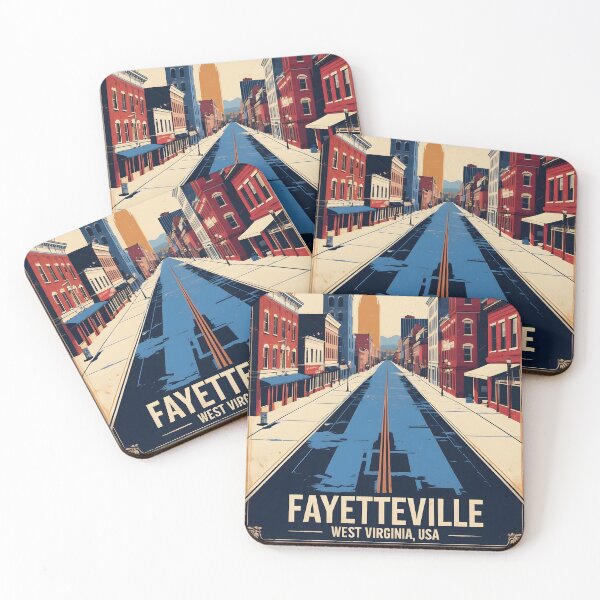 Item preview, Fayetteville West Virginia 1950s USA Vintage Travel Tourism designed and sold by TravelersGems.