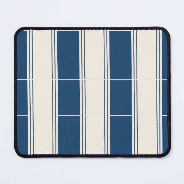 Item preview, Navy Blue and Cream Nautical Vertical Stripe Geometric Pattern designed and sold by A1DesignMinimal.