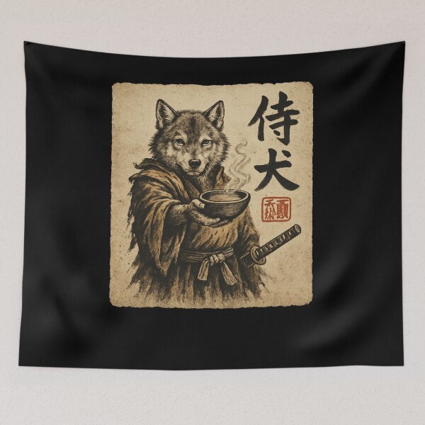 Item preview, Samurai Wolf Offering Tea designed and sold by SiarheiYur.