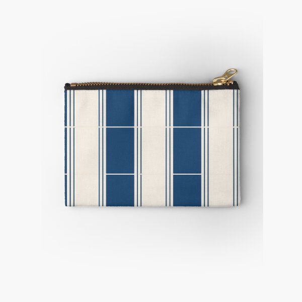 Item preview, Navy Blue and Cream Nautical Vertical Stripe Geometric Pattern designed and sold by A1DesignMinimal.
