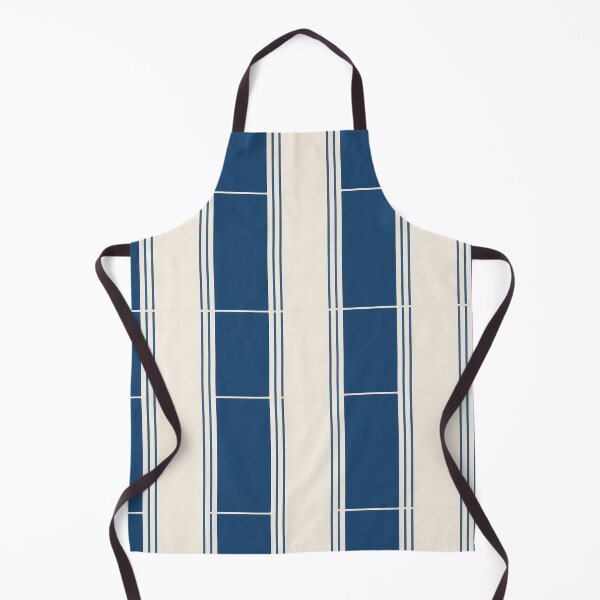 Item preview, Navy Blue and Cream Nautical Vertical Stripe Geometric Pattern designed and sold by A1DesignMinimal.