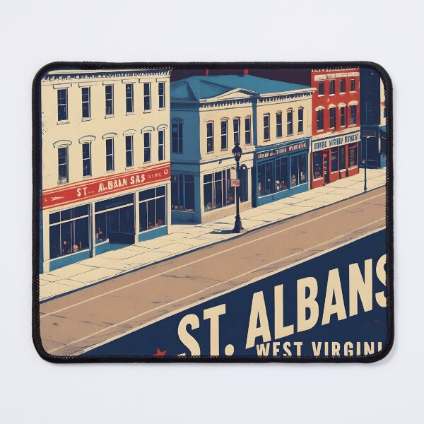 Item preview, St Albans West Virginia 1950s USA Vintage Travel Tourism designed and sold by TravelersGems.