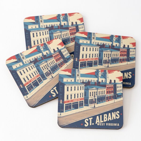 Item preview, St Albans West Virginia 1950s USA Vintage Travel Tourism designed and sold by TravelersGems.