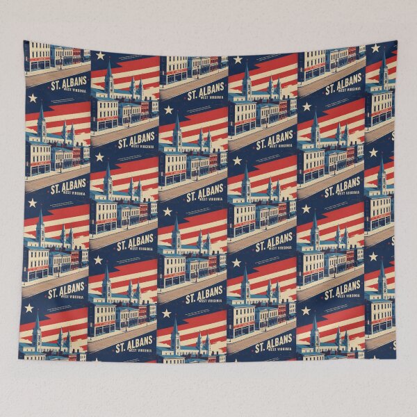 Item preview, St Albans West Virginia 1950s USA Vintage Travel Tourism designed and sold by TravelersGems.