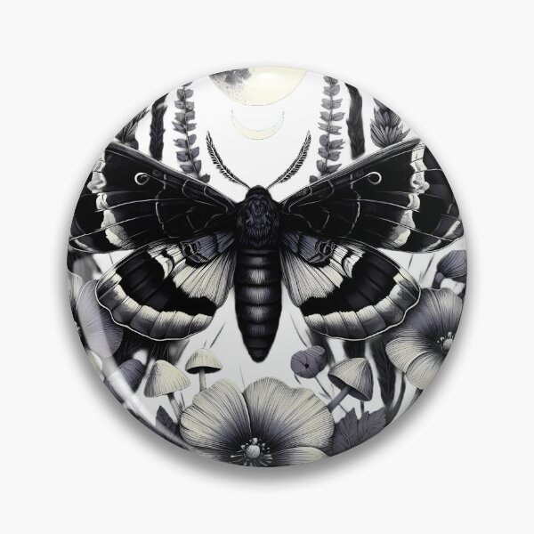 Item preview, Butterfly– Gothic Death Moth Botanical (Dark Academia) designed and sold by Yujanne.