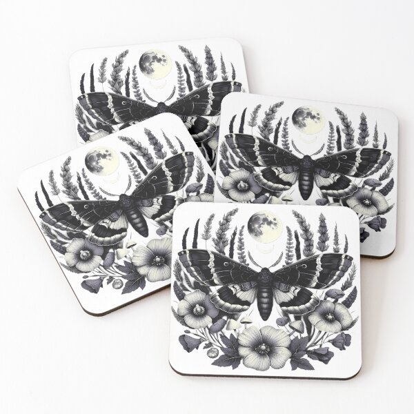 Item preview, Butterfly– Gothic Death Moth Botanical (Dark Academia) designed and sold by Yujanne.