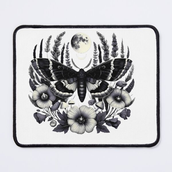 Item preview, Butterfly– Gothic Death Moth Botanical (Dark Academia) designed and sold by Yujanne.