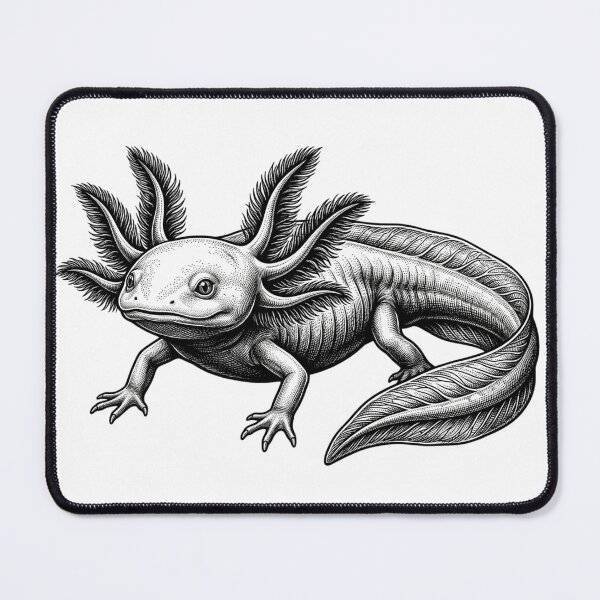 Item preview, Realistic bold line axolotl designed and sold by Minimalisticaly.