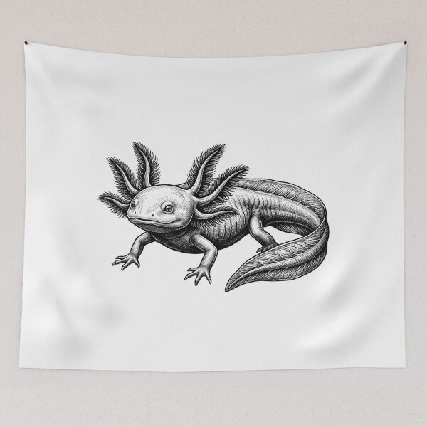 Item preview, Realistic bold line axolotl designed and sold by Minimalisticaly.