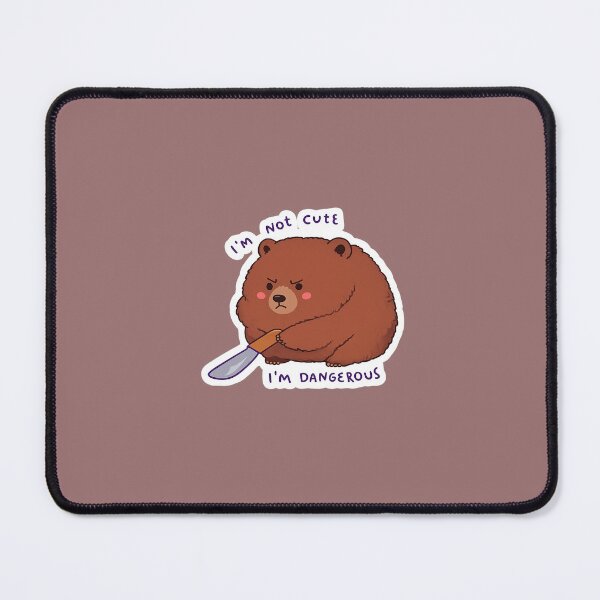 Item preview, I'M NOT CUTE, I'M DANGEROUS - FUNNY BEAR STICKER designed and sold by CROFTARTS.