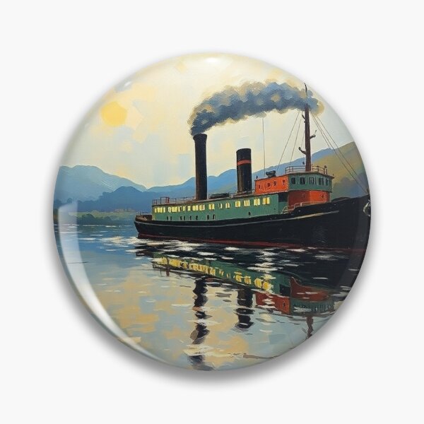 Item preview, A steam ship on Esthwaite Water. designed and sold by oldMastersofart.