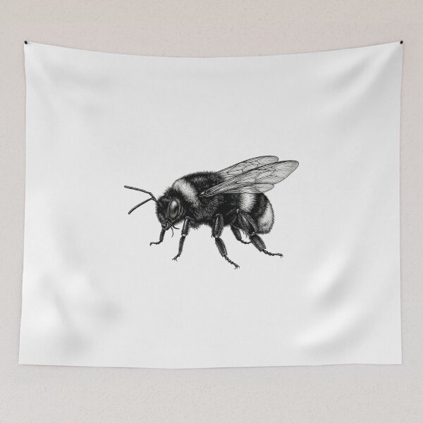Item preview, Realistic bold line bumblebee designed and sold by Minimalisticaly.