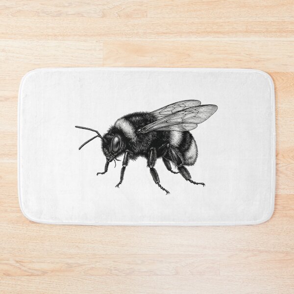 Item preview, Realistic bold line bumblebee designed and sold by Minimalisticaly.
