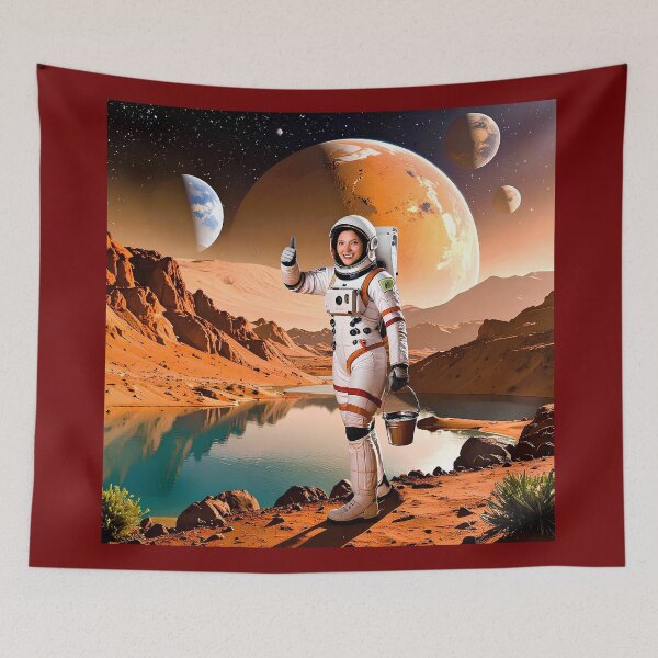 Item preview, Astronaut with water in Mars designed and sold by Creative Visualize.