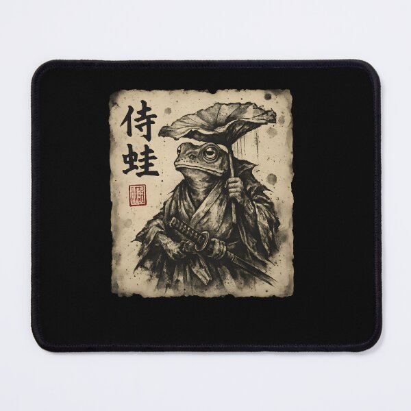 Item preview, Frog Ronin Under Lotus Leaf designed and sold by SiarheiYur.