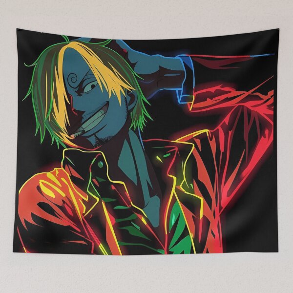 Item preview, Sanji | Neon Chef Fighter Glow – Anime Inspired Flame Kick Warrior Art designed and sold by Dyan4.