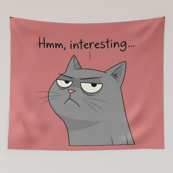 Item preview, Cynical and Bored Gray Cat designed and sold by UrbanPrts.