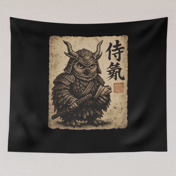 Item preview, Armored Owl Samurai designed and sold by SiarheiYur.
