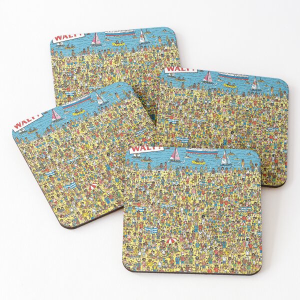 Item preview, Where Is Wally Style Pattern | Hidden Character Beach Scene | Busy Crowd Illustration designed and sold by Dolores Mood.