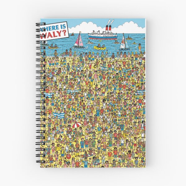 Item preview, Where Is Wally Style Pattern | Hidden Character Beach Scene | Busy Crowd Illustration designed and sold by Dolores Mood.