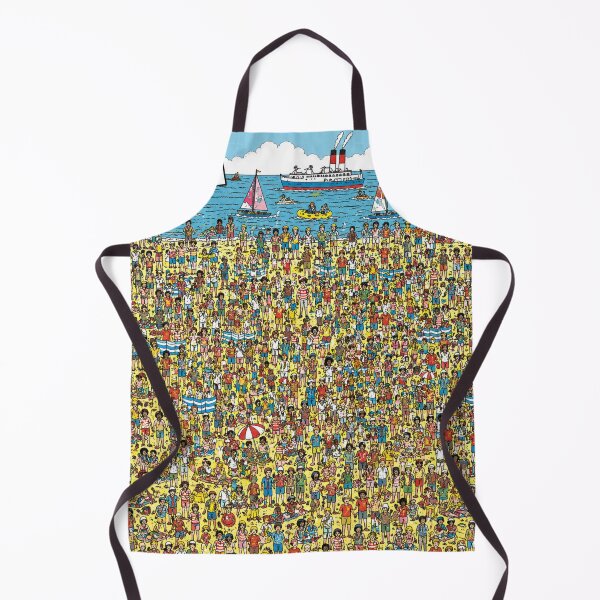 Item preview, Where Is Wally Style Pattern | Hidden Character Beach Scene | Busy Crowd Illustration designed and sold by Dolores Mood.
