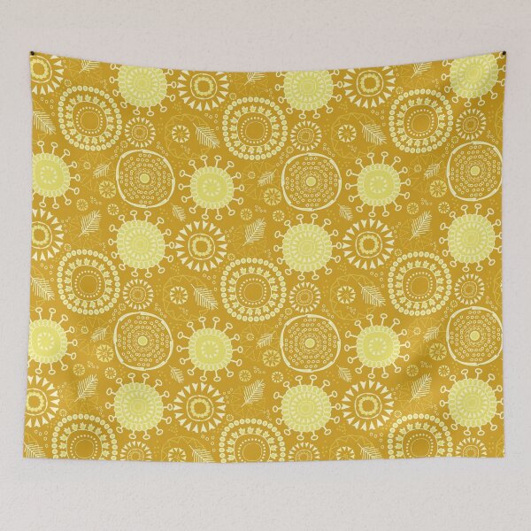 Item preview, Golden floral pattern designed and sold by ANVivid.
