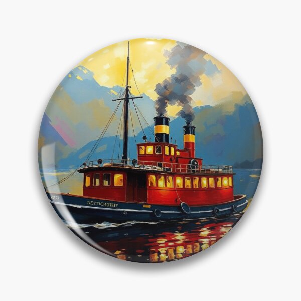 Item preview, A steam ship on Coniston Water. designed and sold by oldMastersofart.