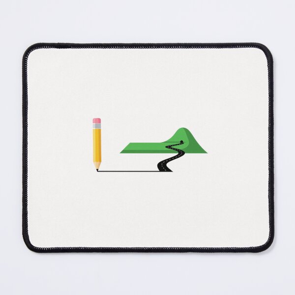 Item preview, Pencil Path Road Minimal Illustration designed and sold by AbanoubStore.