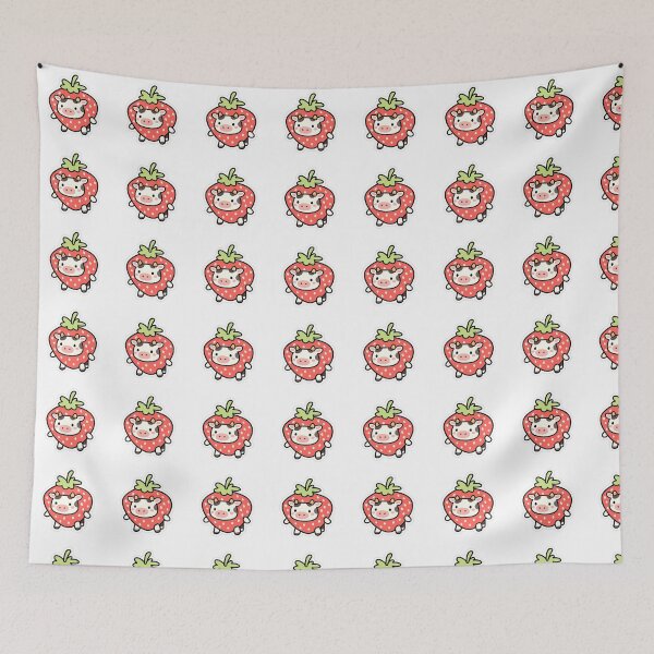 Item preview, STICKER STRAWBERRY COW designed and sold by CROFTARTS.