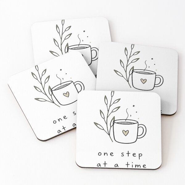 Item preview, One Step At A Time Minimalist Coffee designed and sold by INKPOPTOURI.