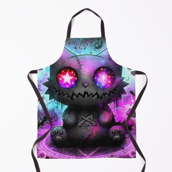 Item preview, Cursed Galaxy Cat Witchy Black Cat with Glowing Star Eyes Pentagram Gothic Horror designed and sold by DonaldWaltersxx.