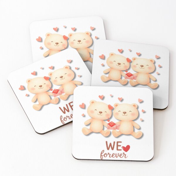 Item preview, Pair of Cute Teddy Bears - We Forever Design designed and sold by Heartbeat Studio by Yederlin.