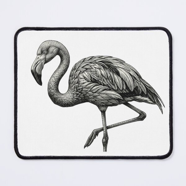 Item preview, Realistic bold line flamingo designed and sold by Minimalisticaly.