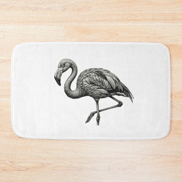 Item preview, Realistic bold line flamingo designed and sold by Minimalisticaly.