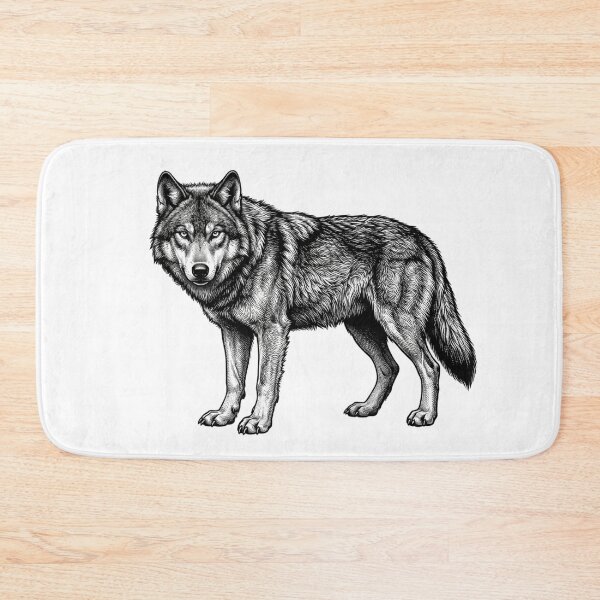 Item preview, Realistic bold line wolf designed and sold by Minimalisticaly.