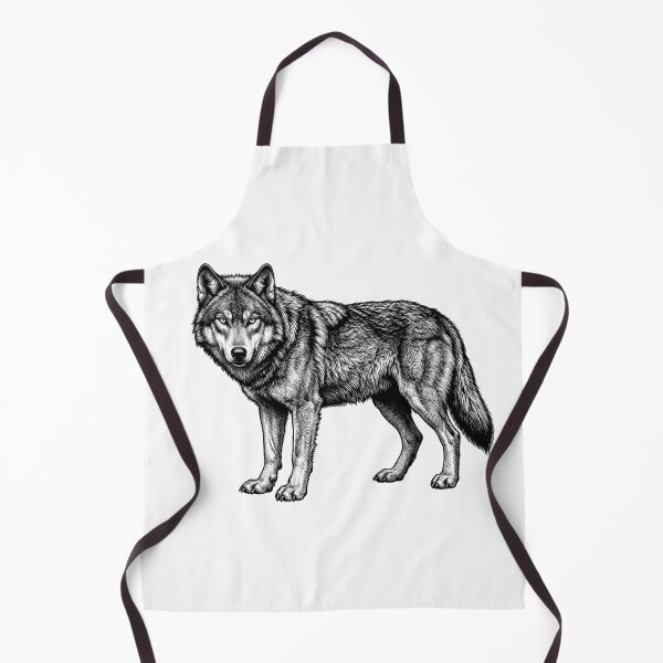 Item preview, Realistic bold line wolf designed and sold by Minimalisticaly.