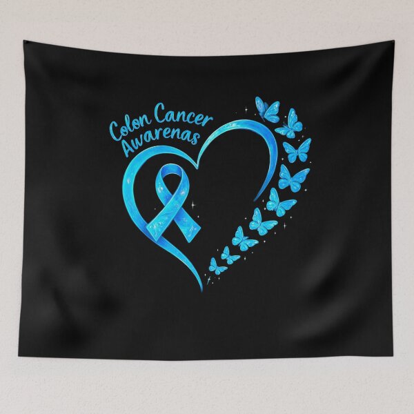 Item preview, Blue Colon Cancer Awareness Heart designed and sold by SiarheiYur.