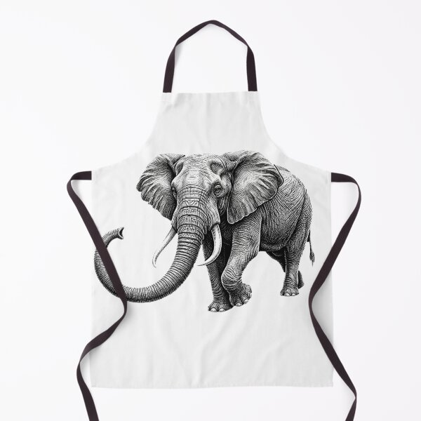 Item preview, Realistic bold line elephant designed and sold by Minimalisticaly.