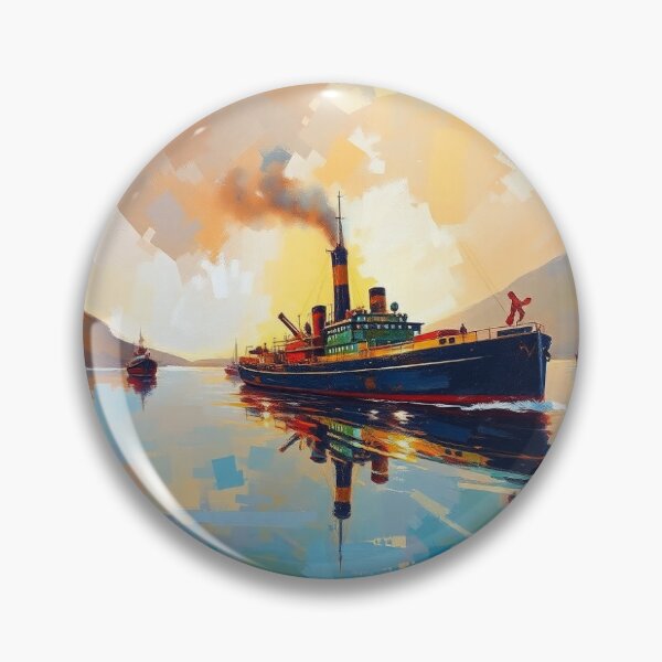 Item preview, A steam ship on Ennerdale Water. designed and sold by oldMastersofart.
