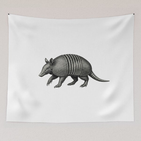 Item preview, Realistic bold line armadillo designed and sold by Minimalisticaly.