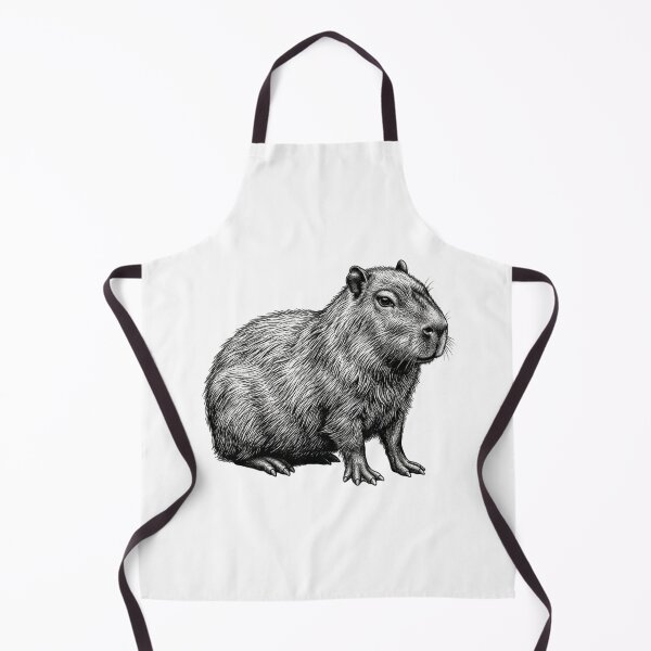 Item preview, Realistic bold line capybara designed and sold by Minimalisticaly.