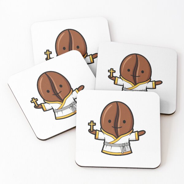 Item preview, Cute Coffee Bean Priest Cartoon designed and sold by AbanoubStore.